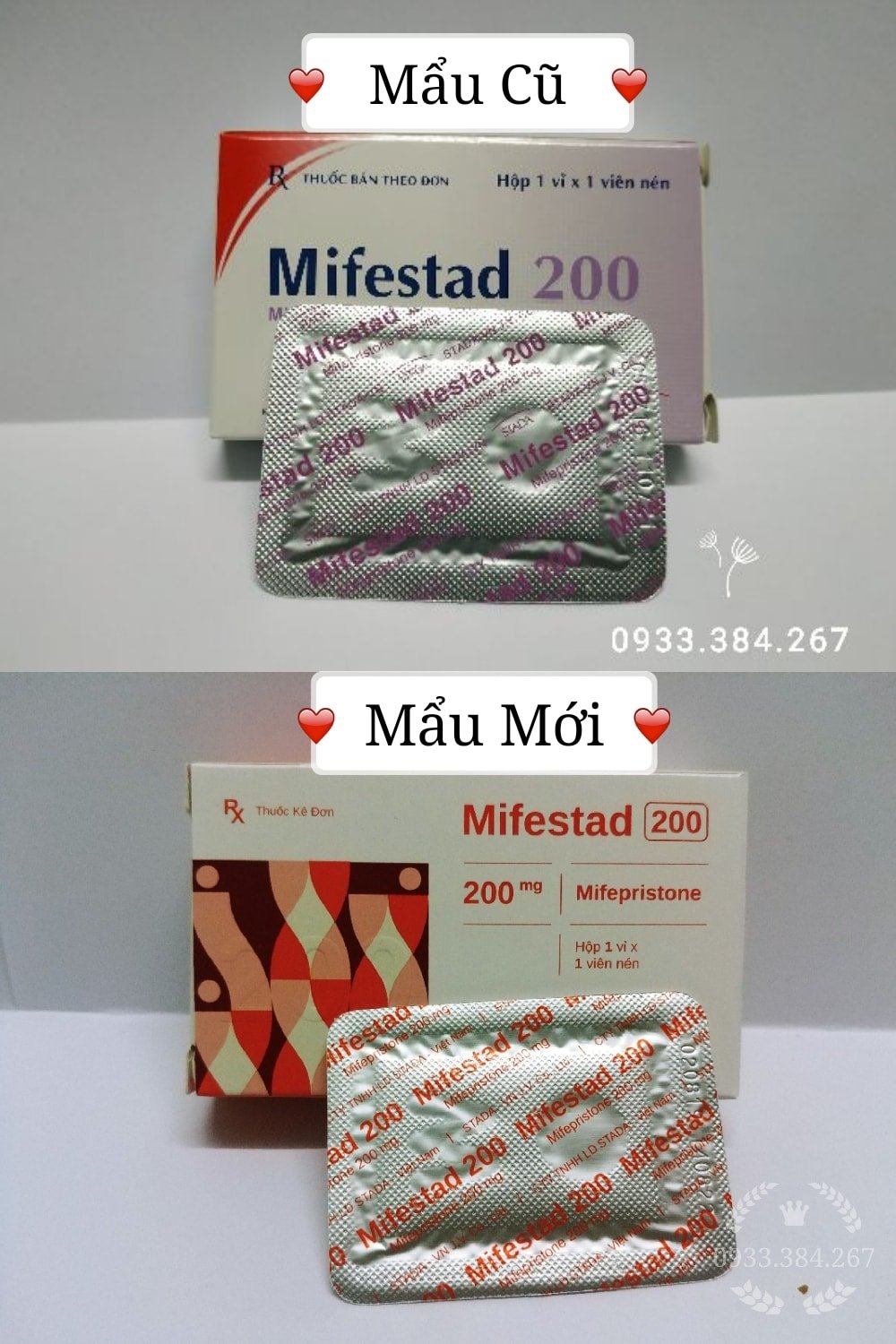 mifestad 200mg đổi mẫu